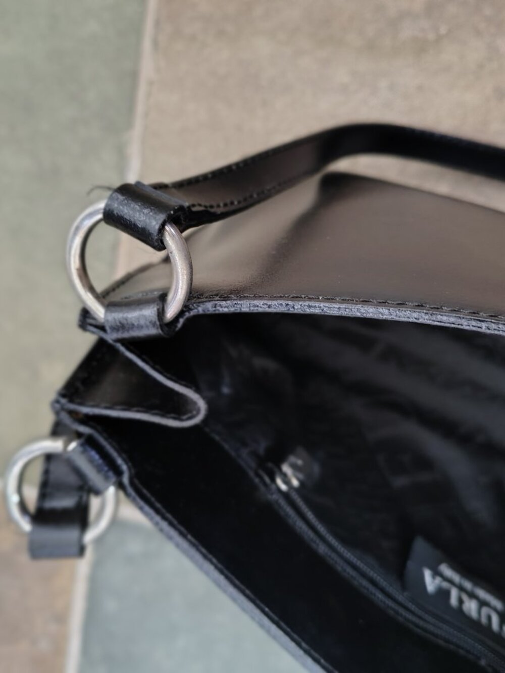 Furla Black Leather Shoulder Bag - Picture 7 of 12